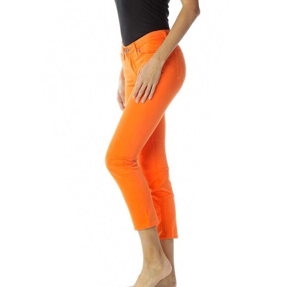 Adriano Goldschmied Orange Velvet Texture Pants - Picture 2 of 3